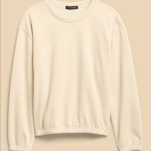 NWT BANANA REPUBLIC LUXURIOUS VELOUR LINED FLEECE SWEATSHIRT -  UPSCALE COMFORT